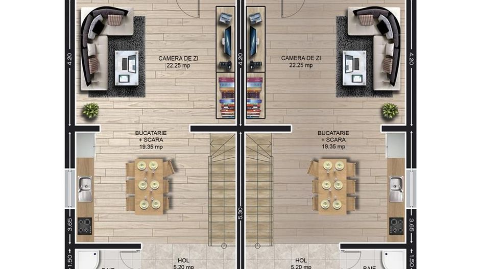 Casa la pret de apartament Cartier Izvor Tarlungeni Brasov - Schiță 8