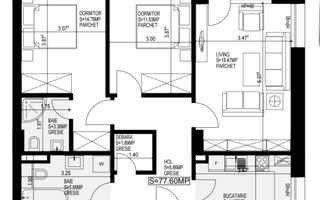 Apartament 3 camere | 2 băi | Grandis Residence – Brașov Coresi - Poză 33