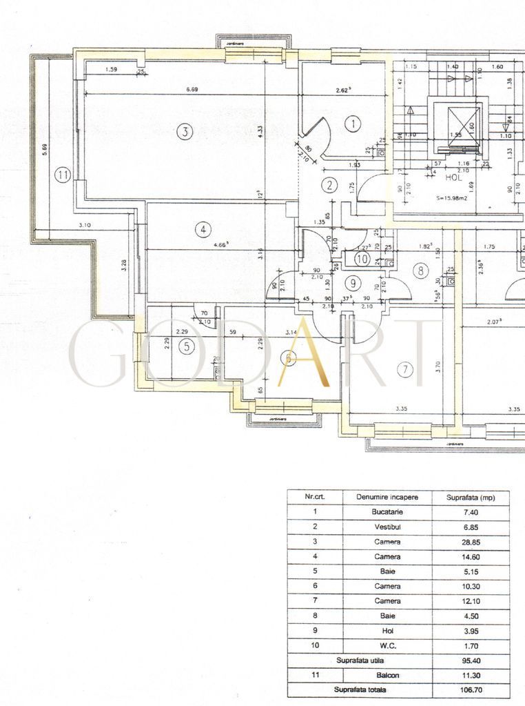 Apartament 4 camere | Herastrau | Loc de parcare | Pet friendly - Schiță 26