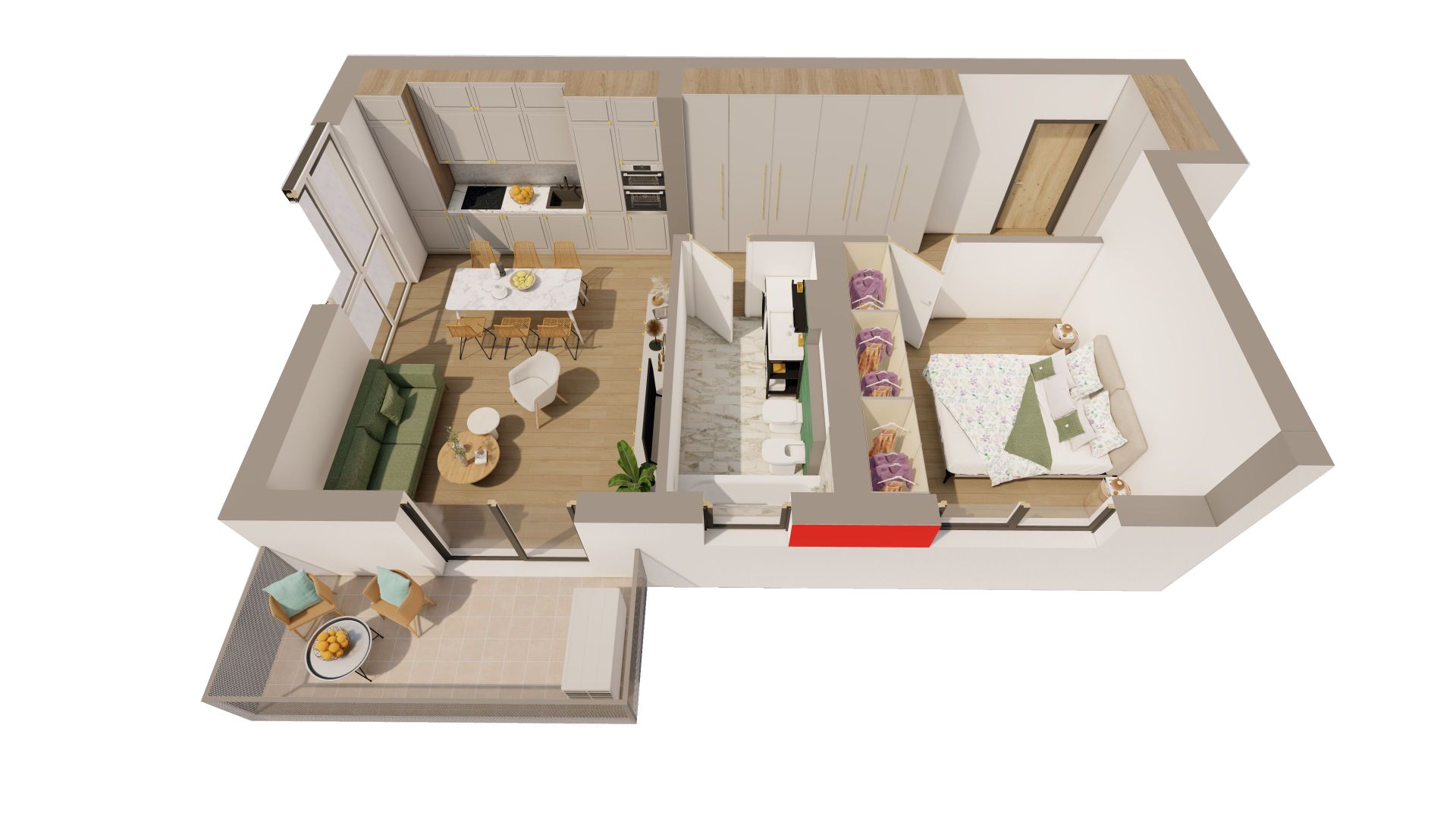 Apartament doua camere ARED RED 9 - Poză 3
