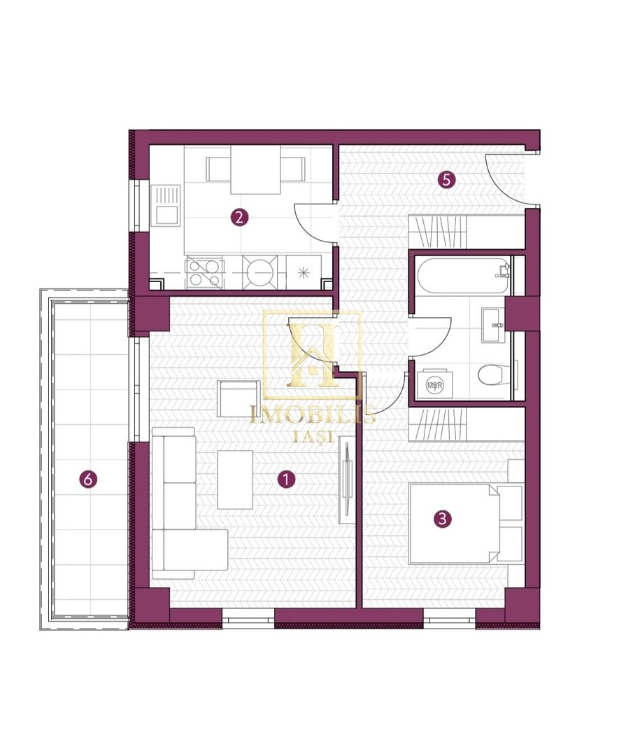 PROMO! Ap. cu 2 camere, Dec., et.1, 55.76mp, Galata, 99.965euro cu TVA - Poză 5