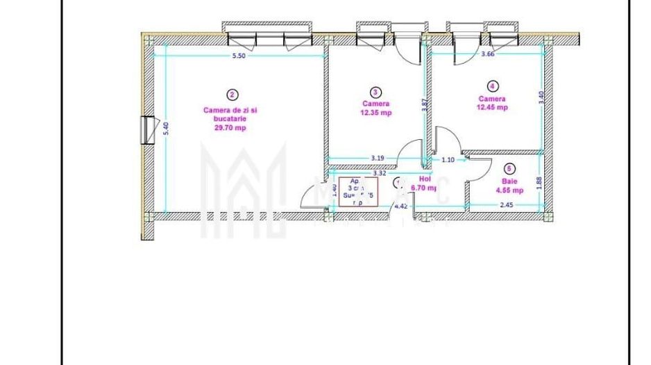 Spațiu birouri | 3 camere | 66MPU | Doamna Stanca - Poză 7