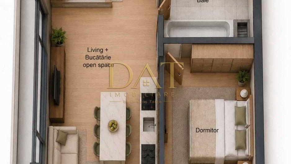 Apartament 2 camere | terasă | 42 mp | CF | Soporului - Poză 3