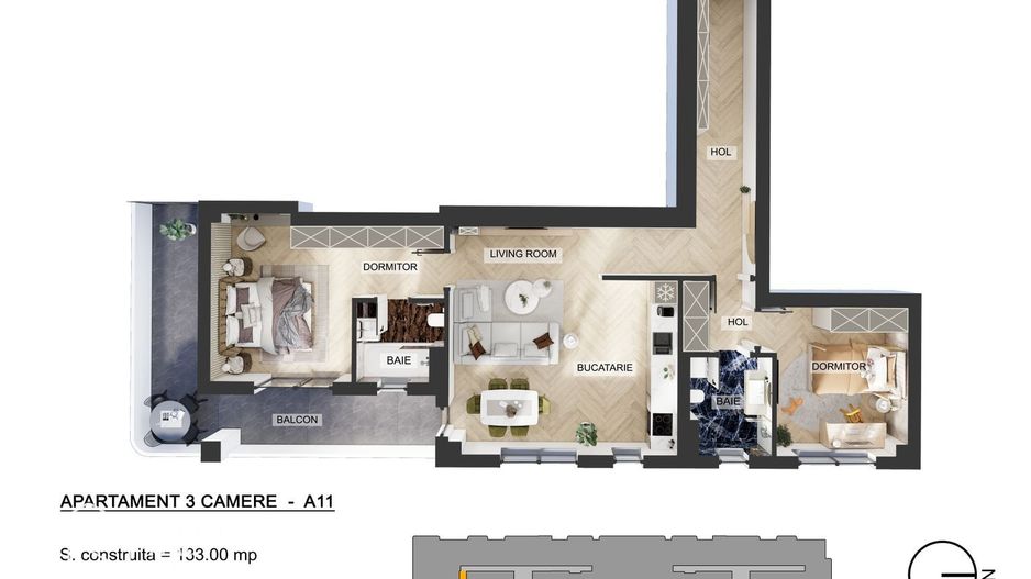 Apartamente 3 camere, Pipera, comision 0 % - Poză 14