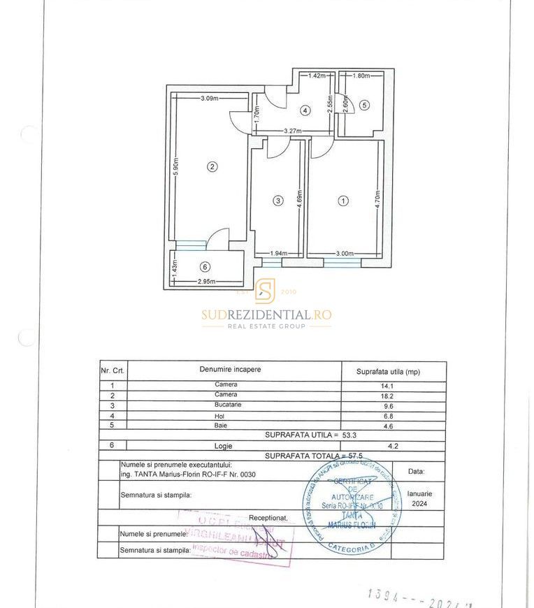 Apartament 2 camere, gata de mutare, Postalionului, Sector 4 - Schiță 11