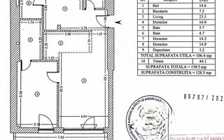 De Inchiriat – Apartament 4 Camere Timpuri Noi, bloc nou, terasă 40 mp Parcare - Poză 5
