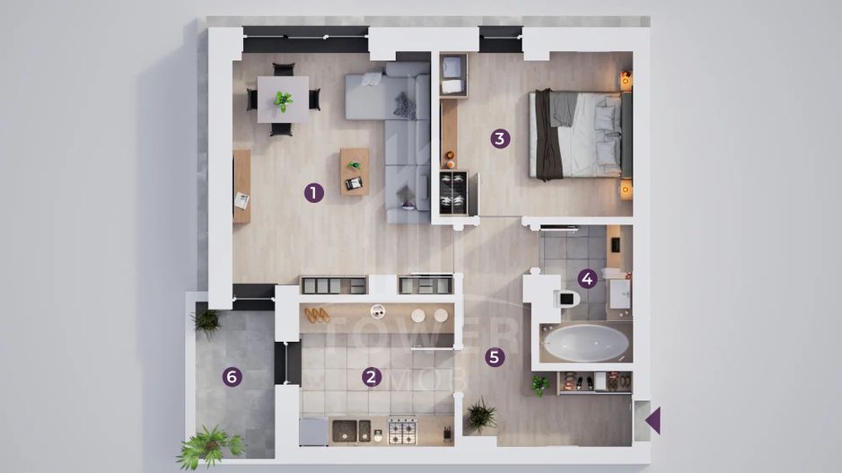 Apartament cu 2 camere. Rate la dezvoltator pe 7 ani, plata și în Crypto - Poză 5