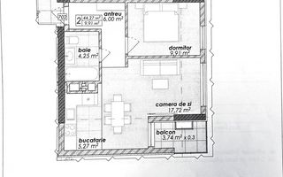 Vânzare, apartament, 1 cameră, str. Poștei, Râșcani - Schiță 5