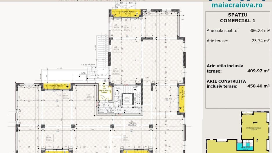 Spațiu comercial Parter și Demisol cu 11 locuri de parcare, în Craiova centru - Poză 3