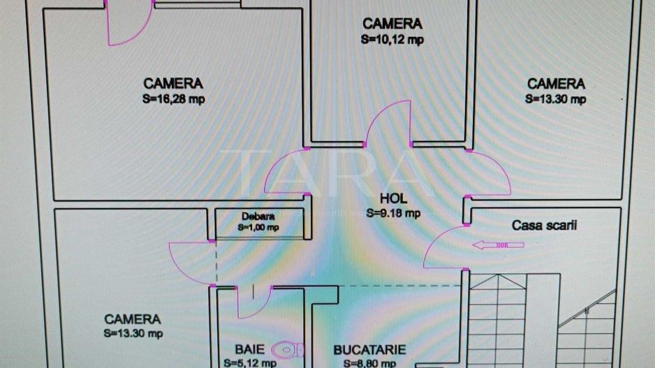 Apartament cu 4 camere decomandate, 88 mp, zona Big, Mănăștur. - Poză 8