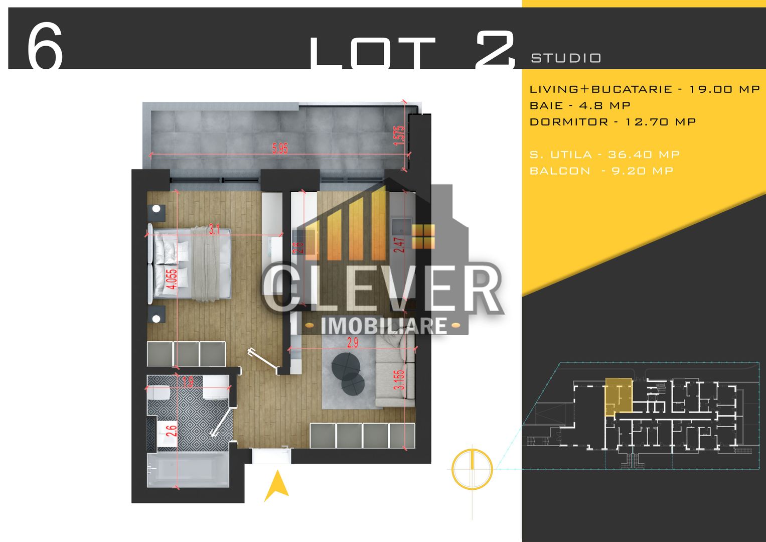 Apartament modern 2 camere Ideal Investitie Th. Pallady - Poză 1