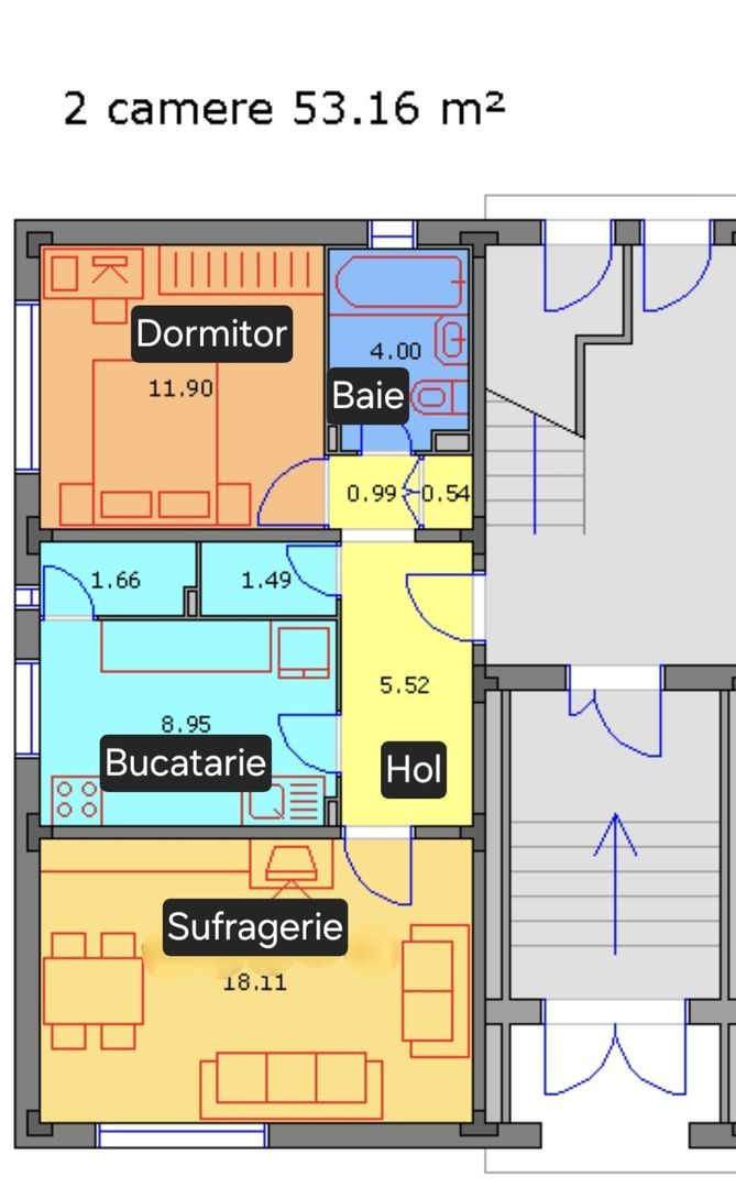 2 CAMERE || DECOMANDAT || AVIATIEI - Schiță 13