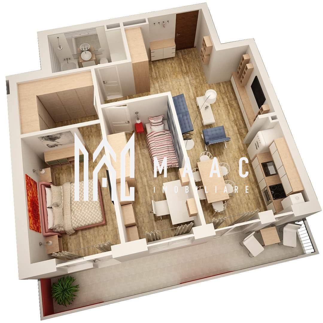 Apartament 3 camere | Etaj 3 | Loc de parcare - Poză 7