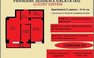 Apartament decomandat de vanzare in Iasi, Galata, 57,81 mp, bloc nou - Poză 2