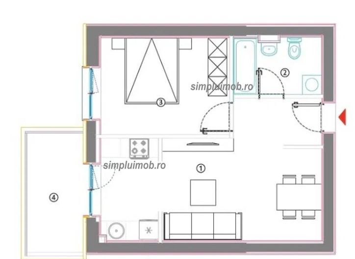 2 Camere Hils Titanium Bloc Nou - Poză 9