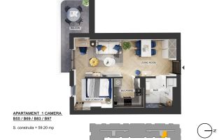 Apartament cu 2 camere de vanzare - Pipera Metro Station - Poză 1