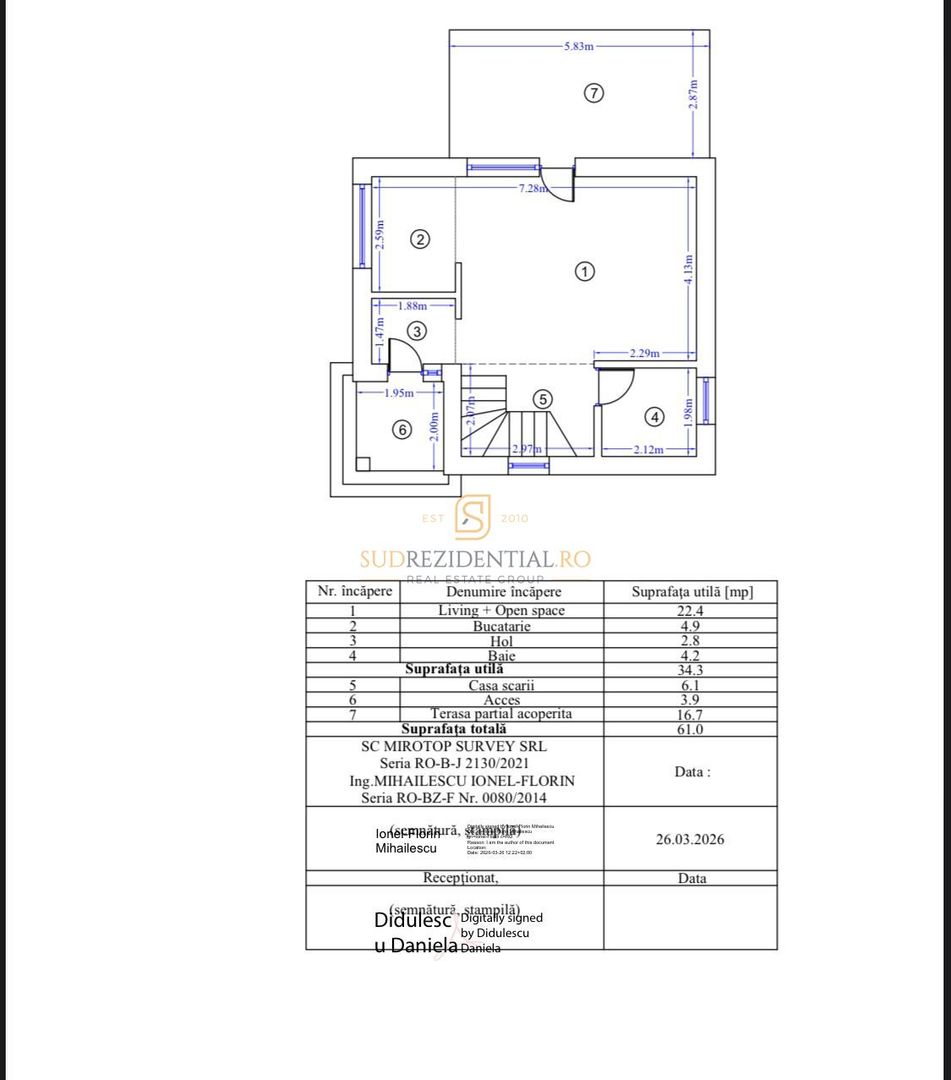 Vila individuala P+1+Pod, 3 camere, curte spatioasa - Comuna Berceni - Schiță 5