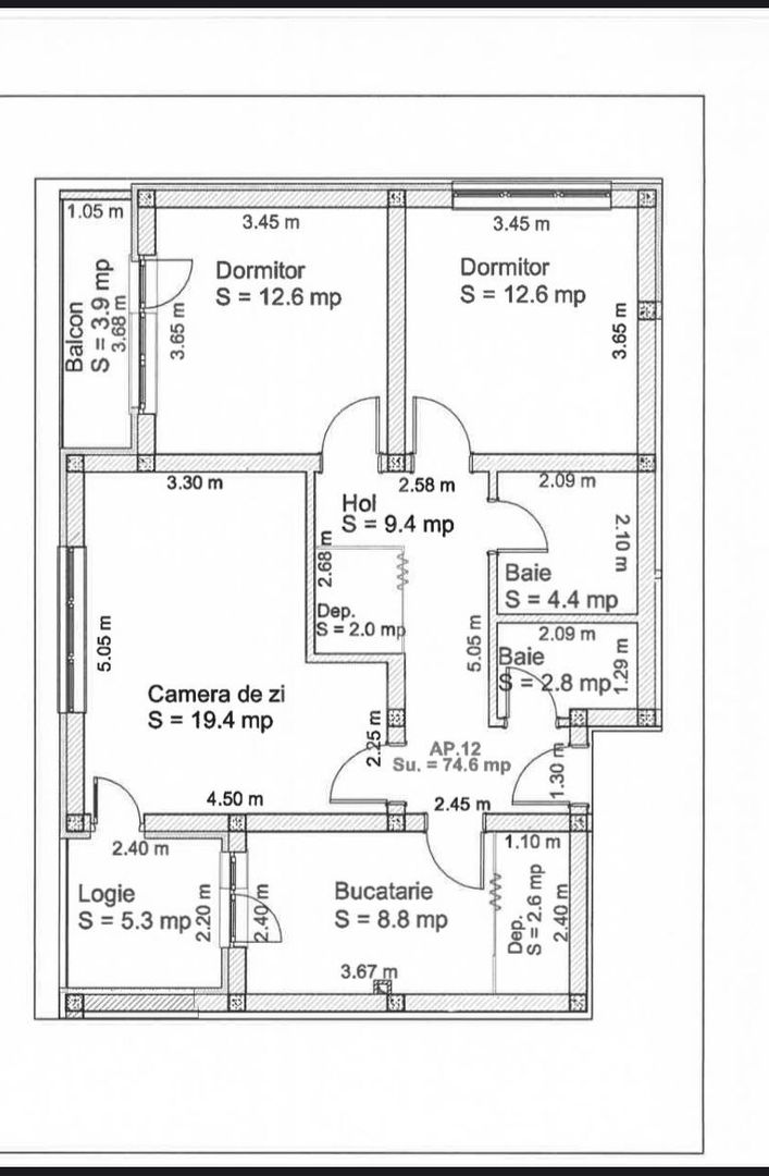 Apartament de 3 camere la cheie | Selimbar – 75 mp utili, vedere panoramică - Poză 14