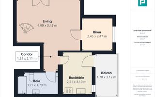 Apartament cu 3 camere pe 2 niveluri în Dumbrăvița - Poză 7