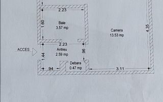 Garsoniera, zona Aradului, et 2, centrala - Schiță 18