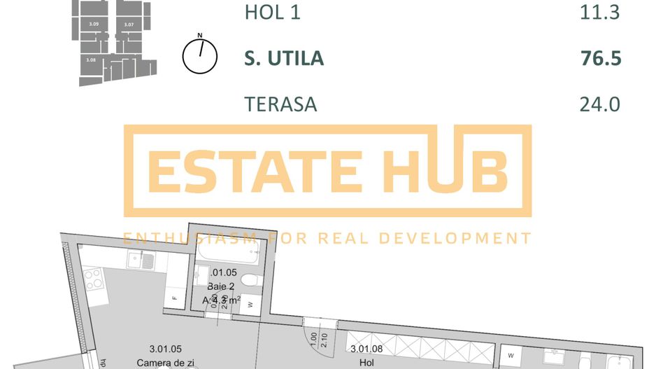 Apartament nou 3 camere Zona Centrala | Comision 0% - Poză 2