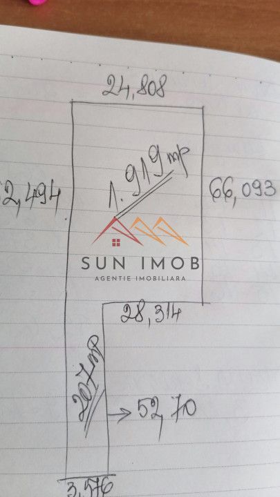 Teren intravilan 1919 mp, central, plat, dreptunghic, Cornu, Prahova - Poză 2