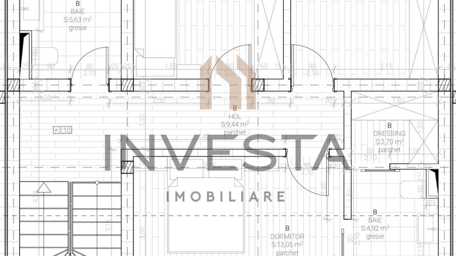 Triplex nou, 113 mp utili + curte, Apahida – disponibil si la pachet! - Schiță 16