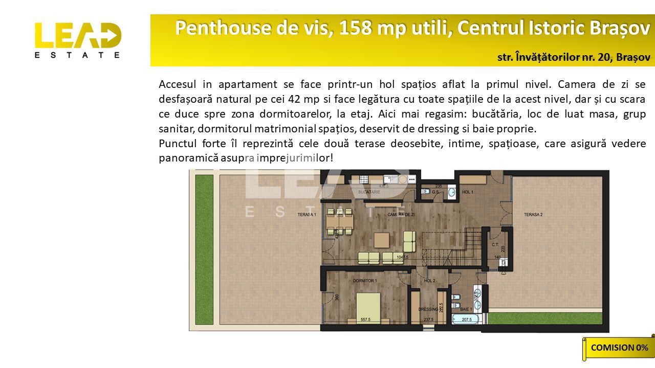 Lux si intimitate! Penthouse 158 mp, Centrul Istoric, Brasov - Poză 4