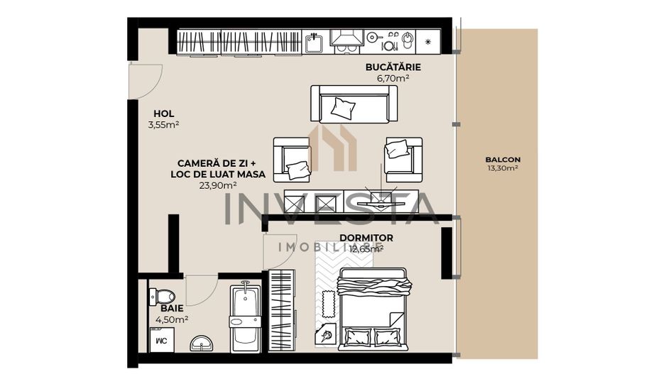 Apartament 2 camere, cladire nZEB, zona Septimiu Muresan! - Schiță 6