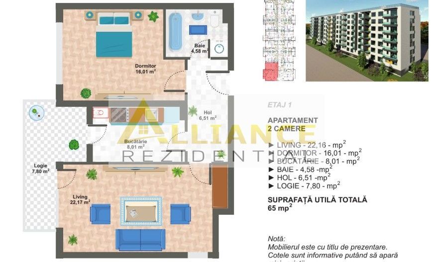 [OFERTA] Apartament 2 camere | Decomandat - 65 mp - Poză 4