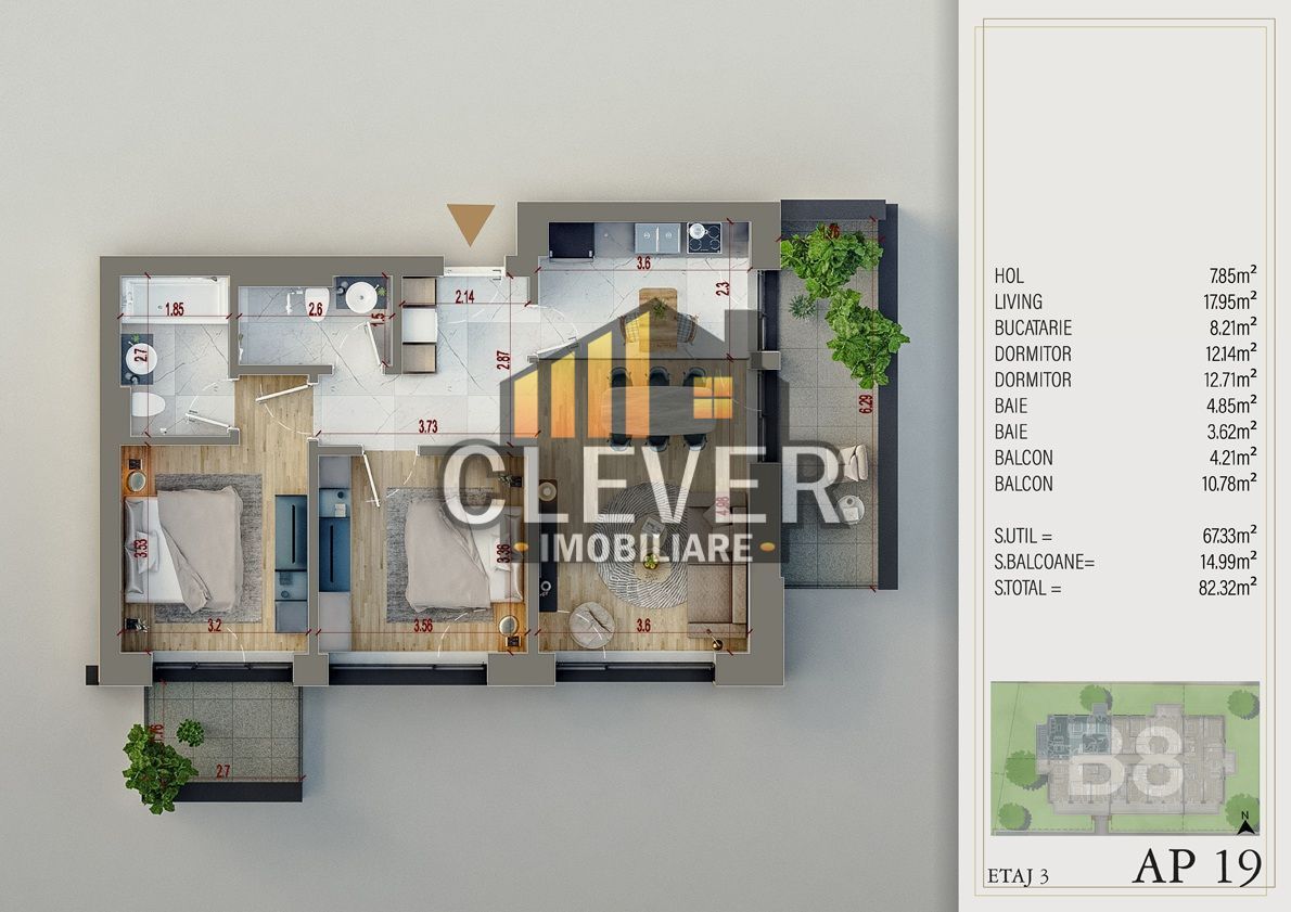 Apartament Premium 3 camere-Theodor Pallady-Comision 0 - Poză 1