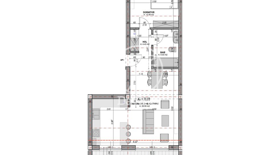 Apartament 2 camere, terasa- aer conditionat, la cheie  (NCL-COL-ap.7) - Poză 7