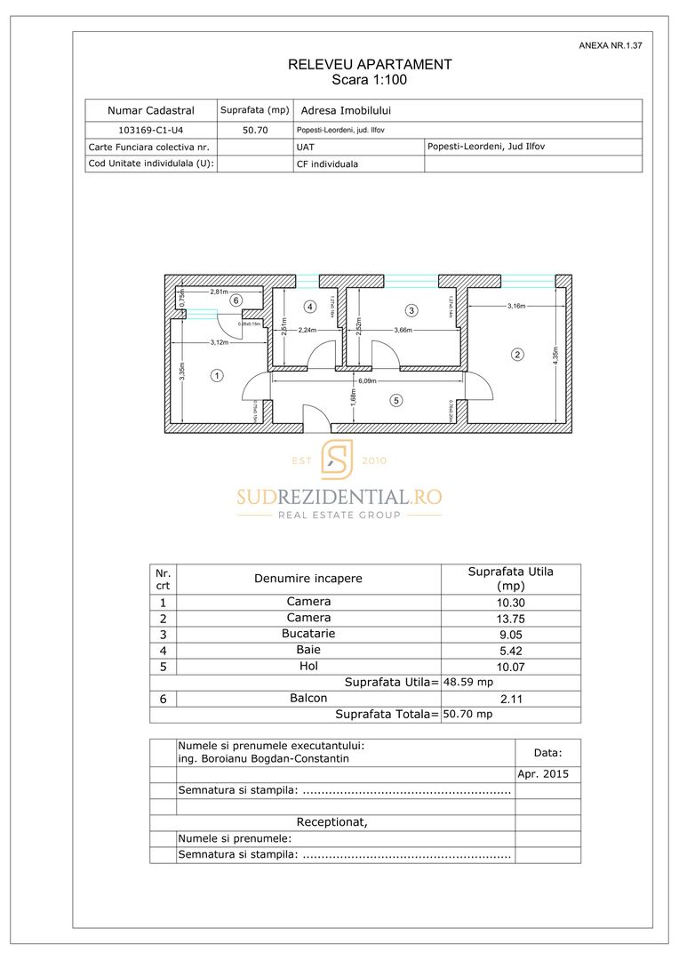 Apartament 2 camere mobilat, loc de parcare, metrou Dimitrie Leonida - Schiță 8