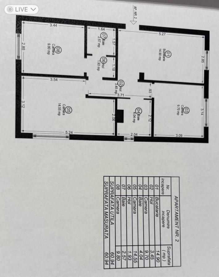Lipovei | 3 Camere | 2 Bai | Decomandat | Centrala Proprie - Schiță 11