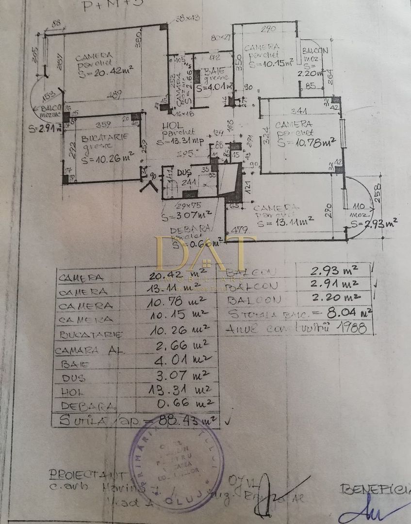 Apartament 4 camere | 90 mp | 3 balcoane | 2 parcări Piața Cipariu - Poză 15