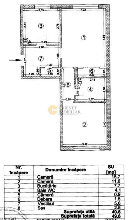 Apartament 2 cam | Decebal | Renovat I Ideal pentru Airbnb sau locuit - Schiță 11