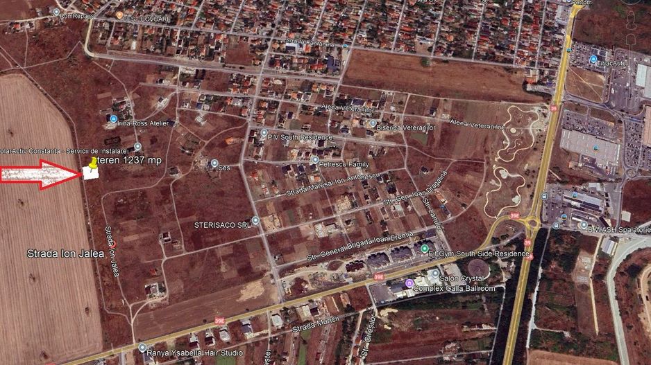 Teren intravilan 1.237 mp – Constanța, zona Veterani | Deschidere la 2 străzi - Poză 1