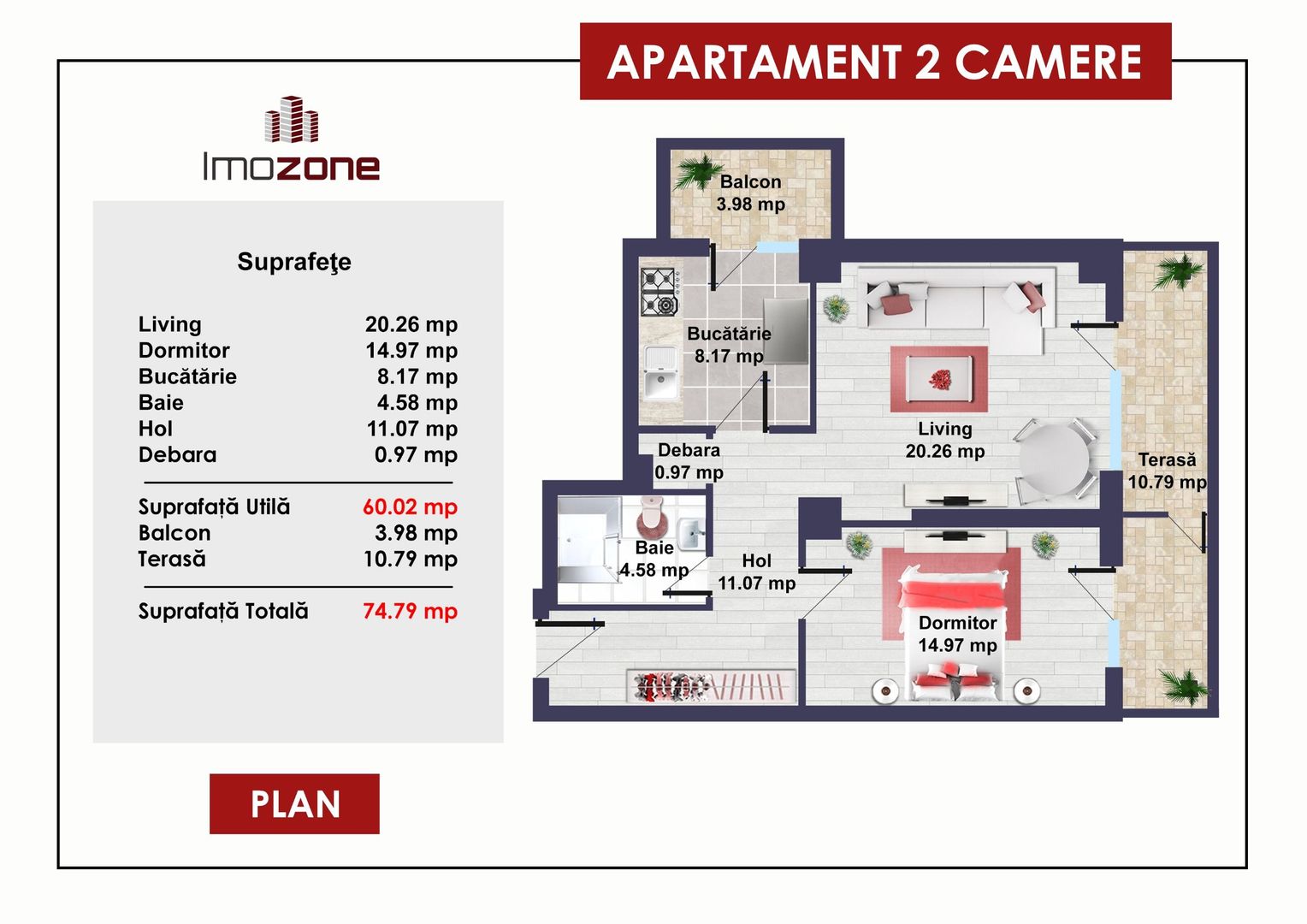 Ansamblul Primavara, 2 camere, 75mp, finisat modern 2024,  tamplarie noua - Poză 2