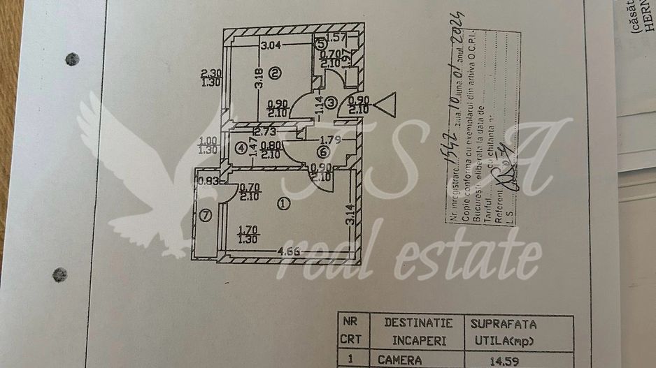 Lacul Tei, Apartament 2 camere. - Schiță 10