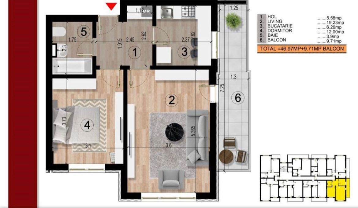 Ap 2 camere, 15 minute metrou Berceni, decomandat,finalizat - Poză 1
