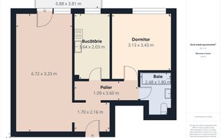 Apartament 2 camere Metalurgiei | 52,7 mp utili | Centrală proprie - Schiță 8