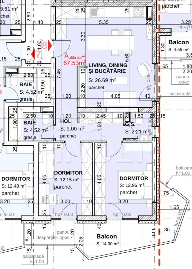 Apartament NOU Semifinisat 2200 euro+TVA Gheorgheni - Poză 3