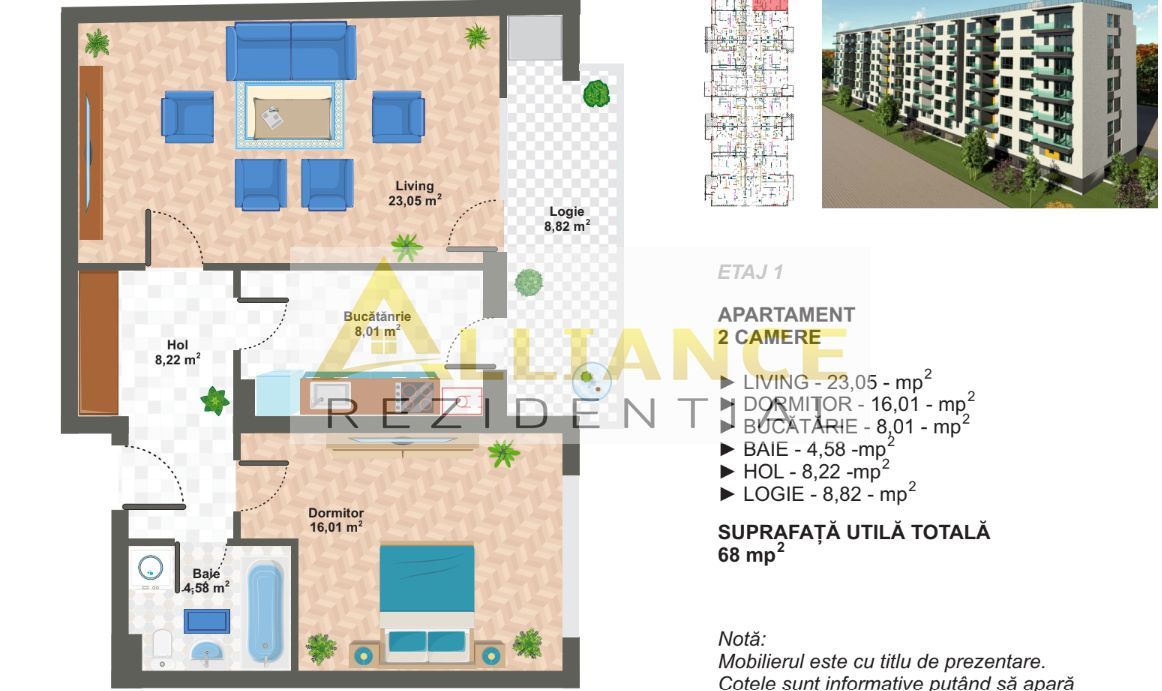 2 CAMERE -68 MP | Ansamblu rezidential NOU | Metalurgiei - Poză 3
