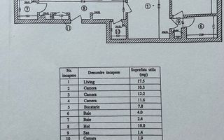 Calea Mosilor | Apartament 4 camere- Dressing  | 88mp | Renovat modern - Schiță 8