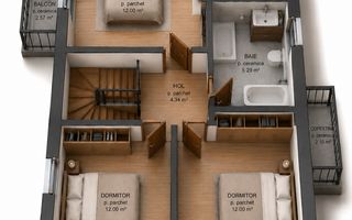 Casă individuală, 108 mp utili | 300 mp teren, Sânpetru/Brașov - Poză 7