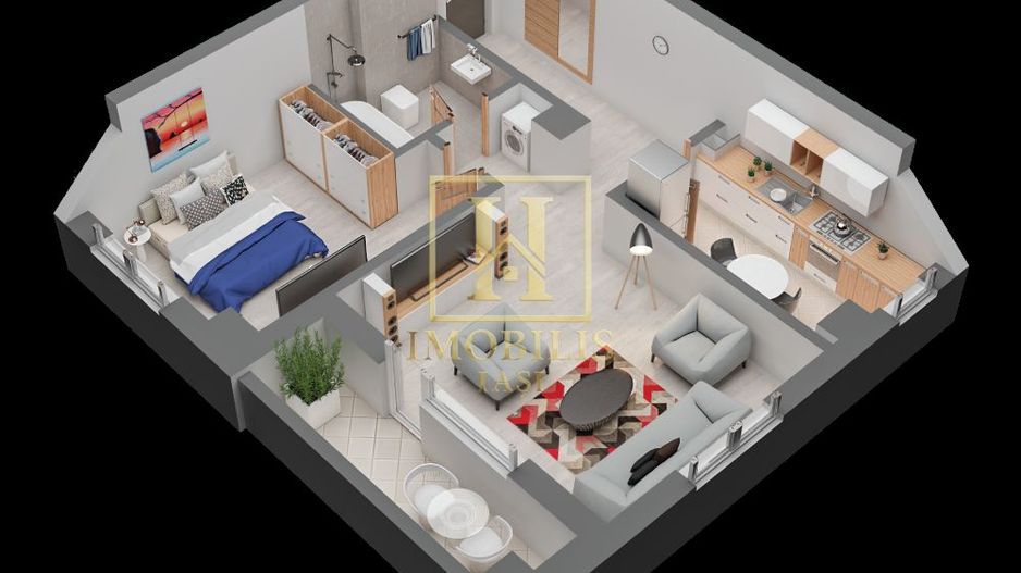 Apartament 2 camere decomandat 57 mp NOU intabulat Zimbru Dacia - Poză 6