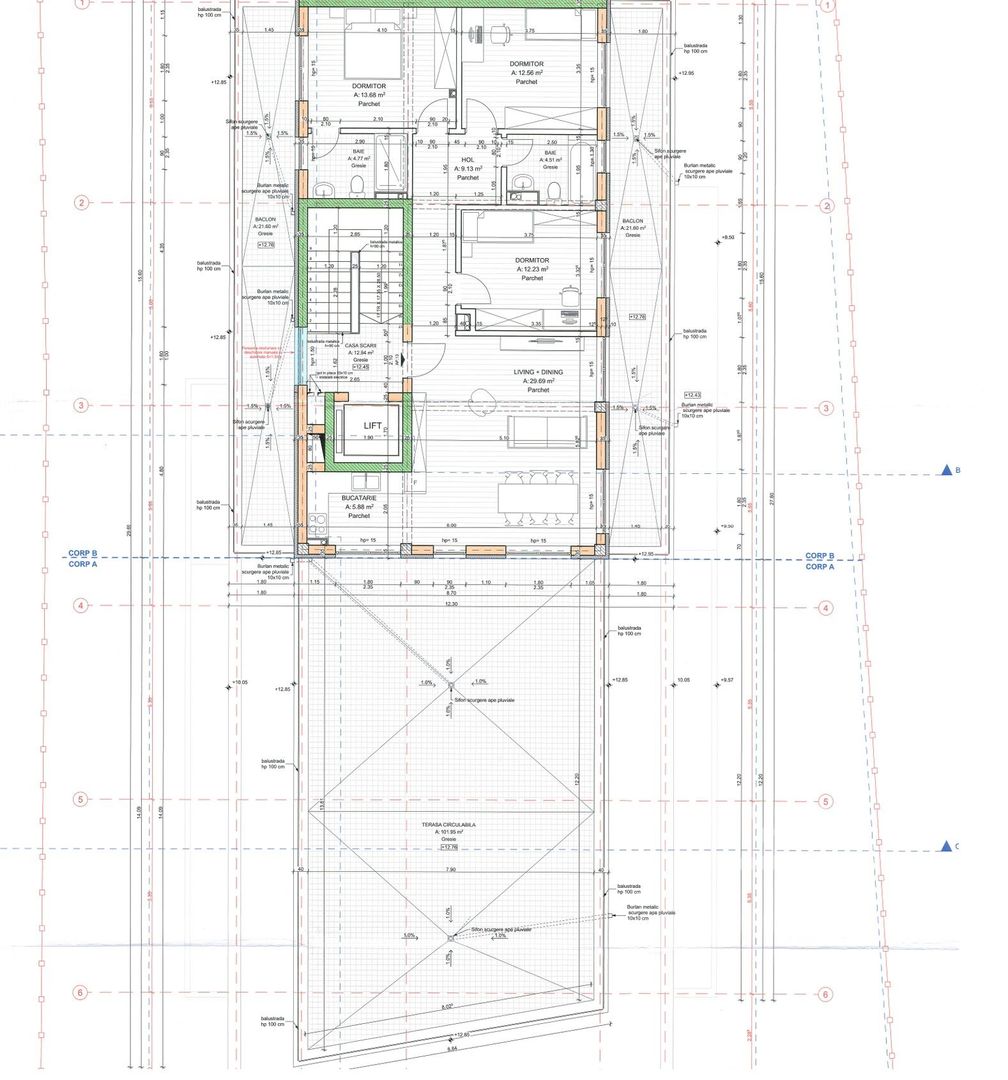 PENTHOUSE |105 MP + 43 MP BALCOANE + 102 MP TERASA | ORIENTARE E-V - Poză 2