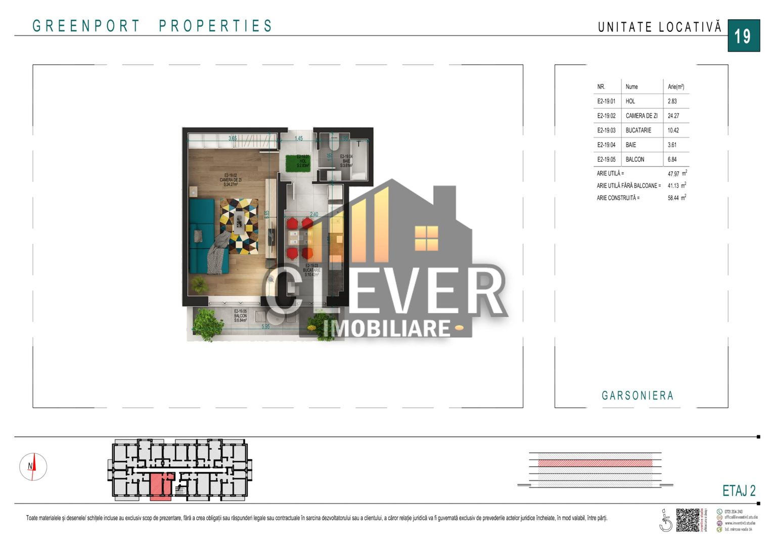 Garsoniera decomandata Theodor Pallady Parcare Bonus - Poză 2