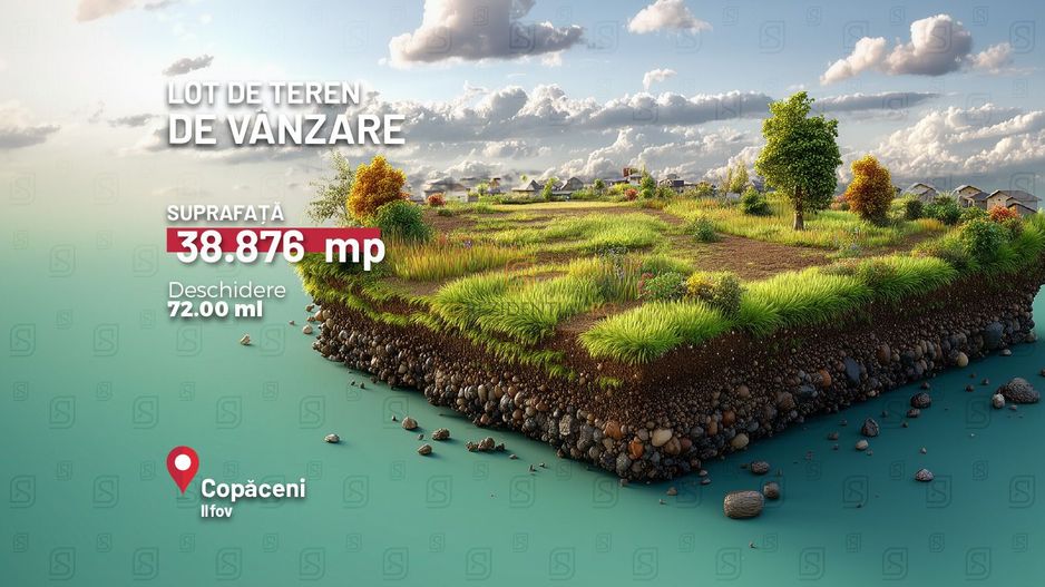 Teren intravilan 38.876 mp, Deschidere 72 ml, Copaceni, Vidra - Poză 2