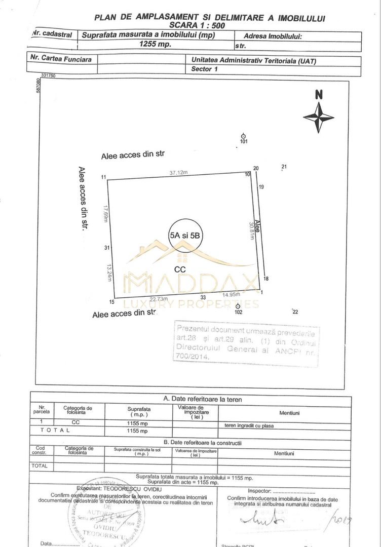 Teren Intravilan ***1155mp*** 2S+P+2E+3R // zona Aviației - Schiță 9
